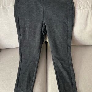 Loft XL Charcoal/Black Herringbone Pattern Leggings/Pants